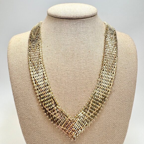 VTG Solid Sterling Silver 925 Mesh Link Chain Necklace Size 18.25" Length - Picture 1 of 15